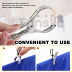 Tanstic 40Pcs 3.5 Inch Stainless Steel Greenhouse Clamps Garden Clips Greenhouse Clips Heavy Duty Garden Clips with Strong Grip and Large Open Mouth for Netting Holding