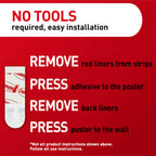 Command Poster Strips, 256 Strips Damage-Free Poster Hangers, No Tools Requried, Great for Home, Room, Wall, Office, and Dorm Decor, White Adhesive