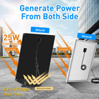 Solar Fan for Greenhouse 25W Solar Exhaust Fans Panel & 2-Pack, Solar Fan for Chicken Coop Intake or Exhaust Air Cooling Doghouses Pet House Air Ventilation and Circulation