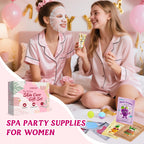 80PCS Spa Party Supplies for Girls, Include Facial Masks, Lip Balm, Hand Cream, Under Eye Patches, Lip Mask, Foot Bath Bombs, Compressed Towels, Sleepover and Spa Birthday Party Supplies for Girls