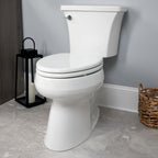 Mayfair Linden Slow Close Toilet Seat, Non Slip Heavy Duty Wood, Easy Install, Made in USA, Round, White, 4 Pack