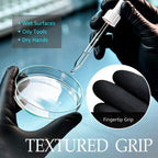 PROMEDIX P Black Disposable Nitrile Gloves, 6Mil 1000 Pcs Food Safe Cooking Gloves Latex Free Rubber Gloves for Cleaning Exam Medium