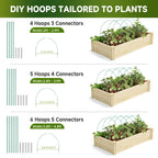 Nsitehalo 36pcs Garden Hoops for Raised Beds with Garden Netting, Clips