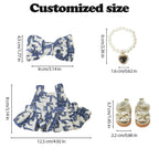 Clothes Compatible with LABUBU Doll – 4PCS Designer Chic Luxy Set, 17cm Doll Clothes Outfit for Urban Skyline Theme, Classic Stylish Accessories for Labubu, No Doll (Skyline Elegance)