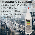 Super Lube Air Tool Pneumatic Lubricant - Long-Lasting Lubrication for Tool Repair - Moisture Resistant - NSF Food Grade - Eliminates Rust & Corrosion - Translucent - Bottle - 1 qt (12032)