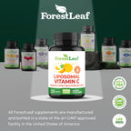 ForestLeaf Liposomal Vitamin C 1400mg Capsules | High Dose Vitamin C Liposomal Supplement w Coconut Oil Fatty Acids | Fast Absorption | Immune Support, Antioxidant, Collagen Production | 120 Vegan Cap