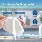 WhyWorry Ultra Thick Bathing Wipes for Adults Rinse Free, Large Body Wipes for Women, Men, Elderly Care & Cleaning, 8" x 12" Disposable Shower Washcloths for Gym & Camping, Fresh Scent, 100 Count
