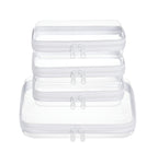 WELPIRT Clear Zipper Pouches, Hard Shell Zipper Case (M+3S)