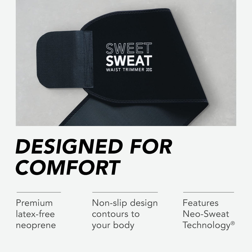 Sports Research Sweet Sweat Waist Trimmer (Core Series) - Premium Sweat Enhancing Fitness Band for Women & Men - Adjustable Fit �� Latex-Free Neoprene - Pink Logo, Large