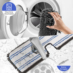 MASTERTOP Microfiber Dust Mop,Double-Sided Flat Mops for Hardwood Floors with 4 Reusable Mop Pads, Floor Mops with Stainless Steel Handle and Extension, Cleaner for Hardwood, Vinyl, Laminate, Tile