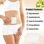 30Pcs ZINGTERRA Self-Adhesive Ellipse Castor Oil Pack Wrap for Belly Button,Disposable Highly Absorbent Organic Cotton Castor Oil Packs,No Wash,Anti-Seepage((Oil Not Included)