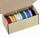 TUOFENG 24 awg Wire Flexible Silicone Wire,24 Gauge Tinned Copper Wires Silicone Rubber Insulated (6 Different Colored 30ft / 9m Each)(OD: 1.6 mm) Hook up Wires