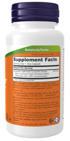 NOW Supplements, CurcuBrain™ 400 mg with Longvida® Optimized Curcumin, 50 Veg Capsules