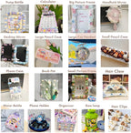 BoFUN 6-Pack Whipped Cream Glue Clay Set with 60+ Resin Charms - DIY Phone Cases Kit Craft for Jewelry, Mirrors & Scrapbooking - Cartoon Slime Charms with Piping Tips (Brown-Yellow)