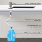 GAGALIFE Kitchen Sink Soap Dispenser - Sink Soap Dispenser Pump with 40" Silicone Extension Tube Kit (Brushed Nickel), Say Goodbye to Frequent Refills G026BN