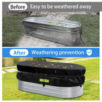 Gecic Horse Trough Cold Plunge Tub Cover, 2 x 2 x 4'' Stock Tank Cover for Horse Trough 4Ft Insulated Cold Plunge Ice Bath Tub Livestock Covers Stock Tank Pool Liner Hot Tub Kit Water Proof Oval