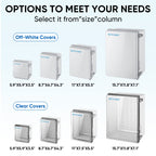 TICONN Outdoor Electrical Box Waterproof, Junction Box IP67 ABS Plastic Enclosure with Hinged Cover with Mounting Plate, Wall Brackets, Cable Glands (Clear, 8.7"x6.7"x4.3")