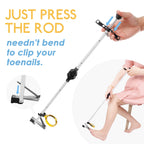 Foldable Long Handle Toenail Clippers Scissors, Include Magnifier, Foldable Handle, Wide Jaw Opening, Design for Seniors, Overweight, Hip and Waist Patients | Easy to Carry (With Magnifier, 24Inch)
