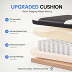 Kslysuty Desk Computer Gaming Chair - High Back Ergonomic Office Chair with Footrest and Lumbar Support, Swivel Comfy Home Gamer Video Game Chairs with Pocket Spring Cushion for Adults (White Leather)
