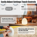 Harmobub Baby Night Light, Silicone Egg Light for Kids, Portable Touch Night Lamp with 11 Colors Changing, Nursery Night Light for Breastfeeding, BPA Free, Eye Caring, Soft