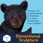 Bits and Pieces – Bear Cub Tree Hugger - Yard Decorations - Adorable Tree Sculpture - Outdoor Decoration - Garden Peeker Yard Art - 13-3/4" x 8"