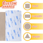 Felt Furniture Pads, Non Slip Self Adhesive Cuttable Felt Tape Beige Heavy Duty Felts Strip Roll for Protecting Hardwood Floors Chair Wall Protector (40 x 5 x 0.12 Inch, 2 Pack)