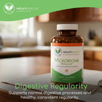 Microbiome Balance – Gut Health Supplement for Women and Men with Monolaurin & Caprylic Acid – Supports Digestive Wellness & Healthy Gut Environment – 120 Capsules