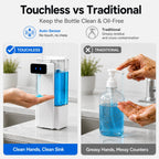 Extra Large 27 oz Dish Soap Dispenser, Touchless, USB-C Rechargeable