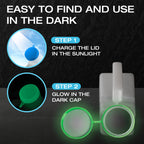 Urinals for Men Glow in The Dark Lid by Tilcare (3 Pack) - 32oz/1000mL Thick Plastic Mens Bedpan Bottle with Screw-on Lid - Spill Proof Urinary Chamber - Male Portable Travel Pee Bottles