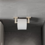 Ruacq Toilet Paper Holder Brushed Nickel 2 Pack Double Post Pivoting Square Tissue Holders Roll Holder Hangers Toilet Paper Stand Stainless Steel and Zinc Alloy Modern Wall Mounted