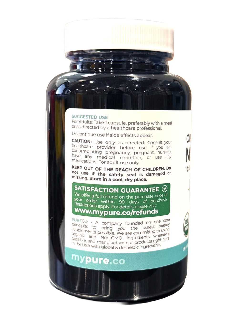 USDA Organic Moringa Capsules - High Potency Organic Moringa 500mg Extract 10:1 Per 1 Capsule Serving - Nutrient Dense Green Superfood Antioxidant - Vegan & Non-GMO Moringa (4 Month Supply)