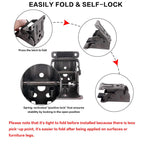 4 Pack Locking Hinge for Folding Table Brackets, Heavy Duty Folding Brackets 90 Degree Self Locking Folding Hinge for Table Legs Furniture