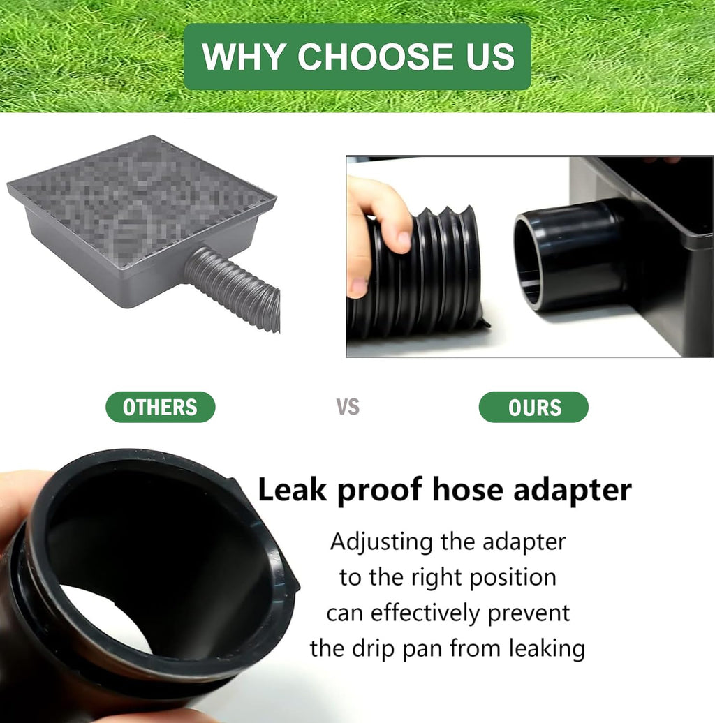 YOTODY Gutter Downspout Extensions,Catch Basin Low Profile Downspout Extender | No Deep Dig Catch Basin, Flexible Pipe Extension to 5.1ft, Protect House Foundation