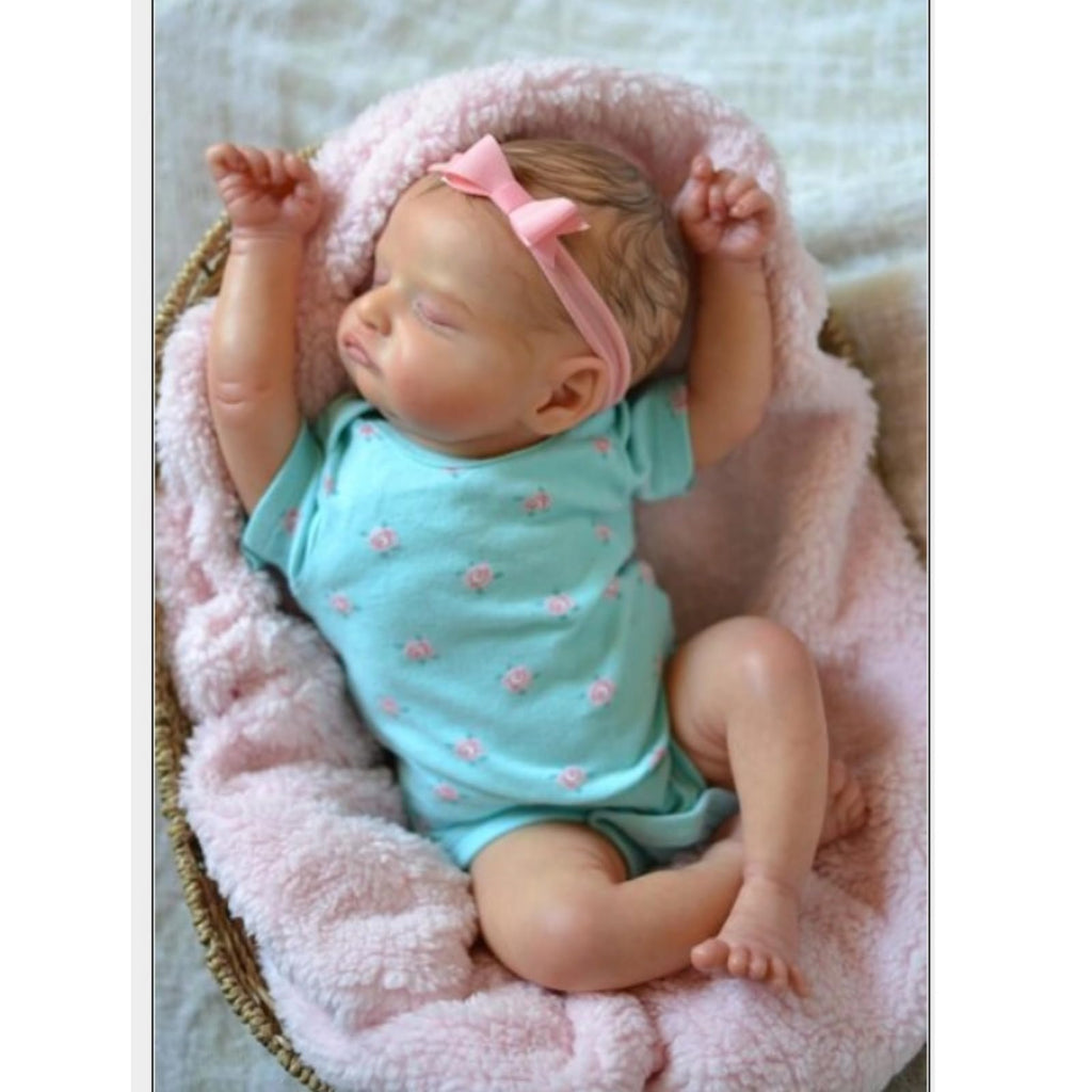 Realistic Reborn Baby Dolls - 18 inch Rosalie Newborn Baby Sleeping Girl, Cloth Body Poseable Real Life Baby Dolls Birthday Gift for Kids Age 3+…