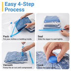 Fygrip 80% Space Saver Vacuum Storage Bags with Hand Pump, 10 Jumbo