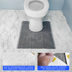 30 Pack Disposable Toilet Mats,Absorbent Toilet Floor Protector Non-Slip Bathroom Potty Training Mats,U Shaped Toilet Mat for Potty Training, Anti-Urine Commode Mat for Children