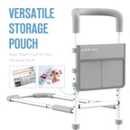 Agrish Bed Rails for Elderly Adults Safety, Bed Rails for Seniors Supports 350lbs with Motion Lights & Storage Pouch, Adjustable Bed Cane with Non-Slip Grip, Stable Bed Assist Rails for Seniors