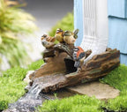 Bird Gutter Downspout Statue Splash Block Outdoor Garden Decoration, 11.4” x 6.9” Gutter Extender Diverter Rain Guardian Statues for Patio, Yard Accessory, Resin Decorative Concrete Pond Koi Decor