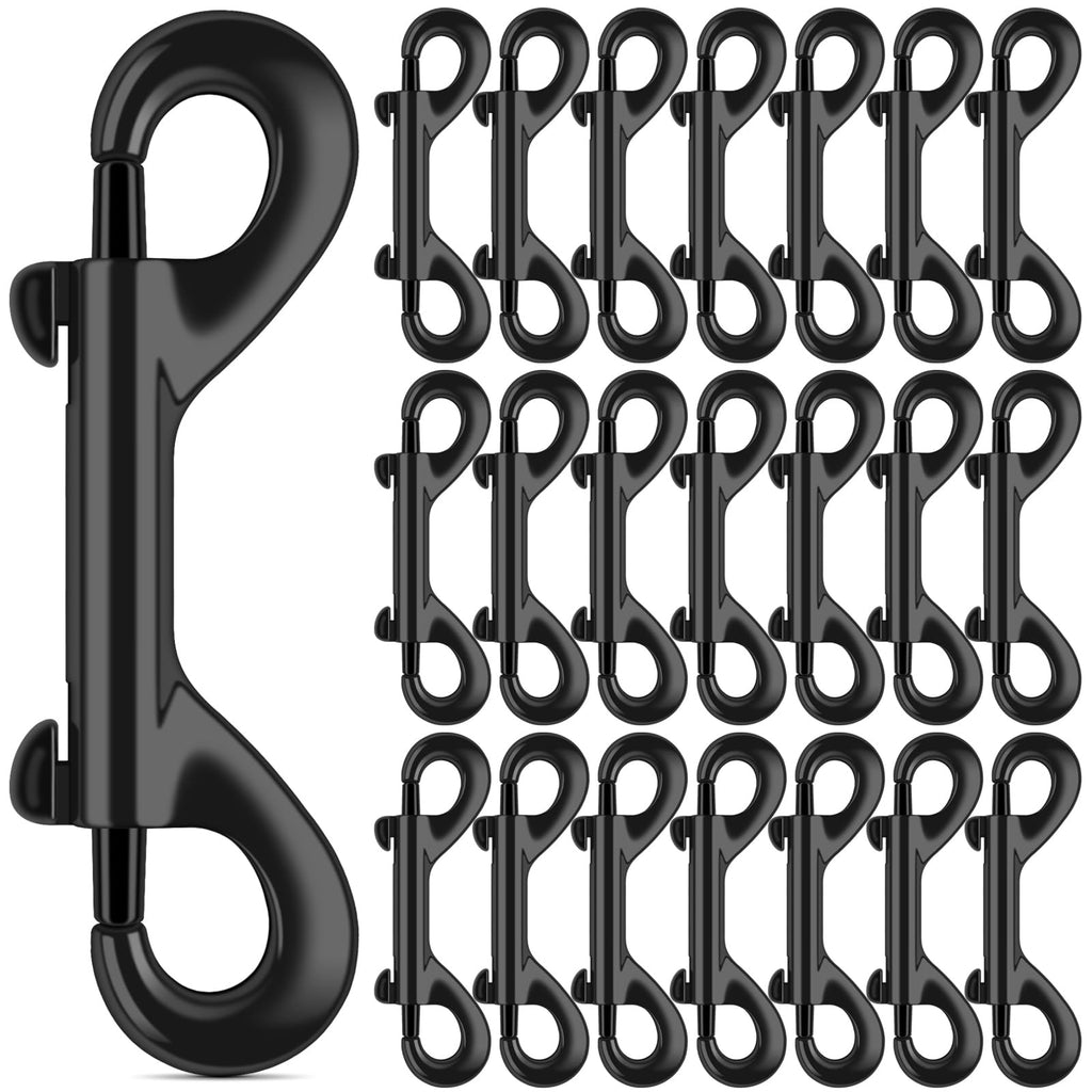 ERKOON 3.5 inch Double Ended Bolt Snaps Hooks 110lbs Load Capacity Zinc Alloy Double Sided Clips Heavy Duty Trigger Snap for Dogs Leashes/Water Bucket/Horse Feed/Hammocks (22 Pack)