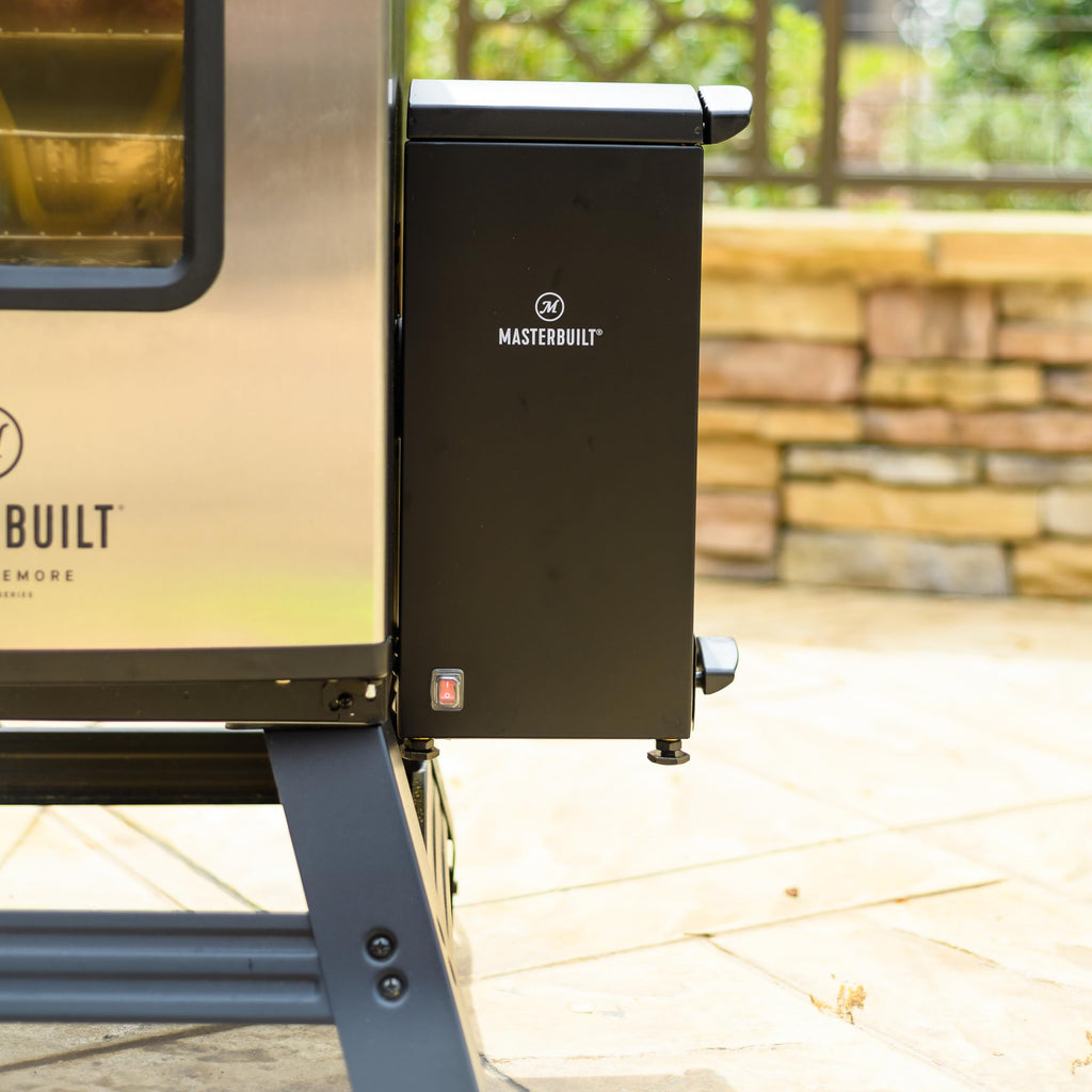 Masterbuilt® Slow and Cold Smoker Accessory Attachment With Removable Ash Tray for Masterbuilt Vertical BBQ Smokers in Black, 10" x 10" x 18", Model MB20100112
