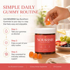 Nourish Sea Buckthorn Gummies, Gummies Sea Buckthorn Supplement with Omega 7 Superfruit Blend, Supports Skin Hydration & Radiant Glow, 120 Count, Orange