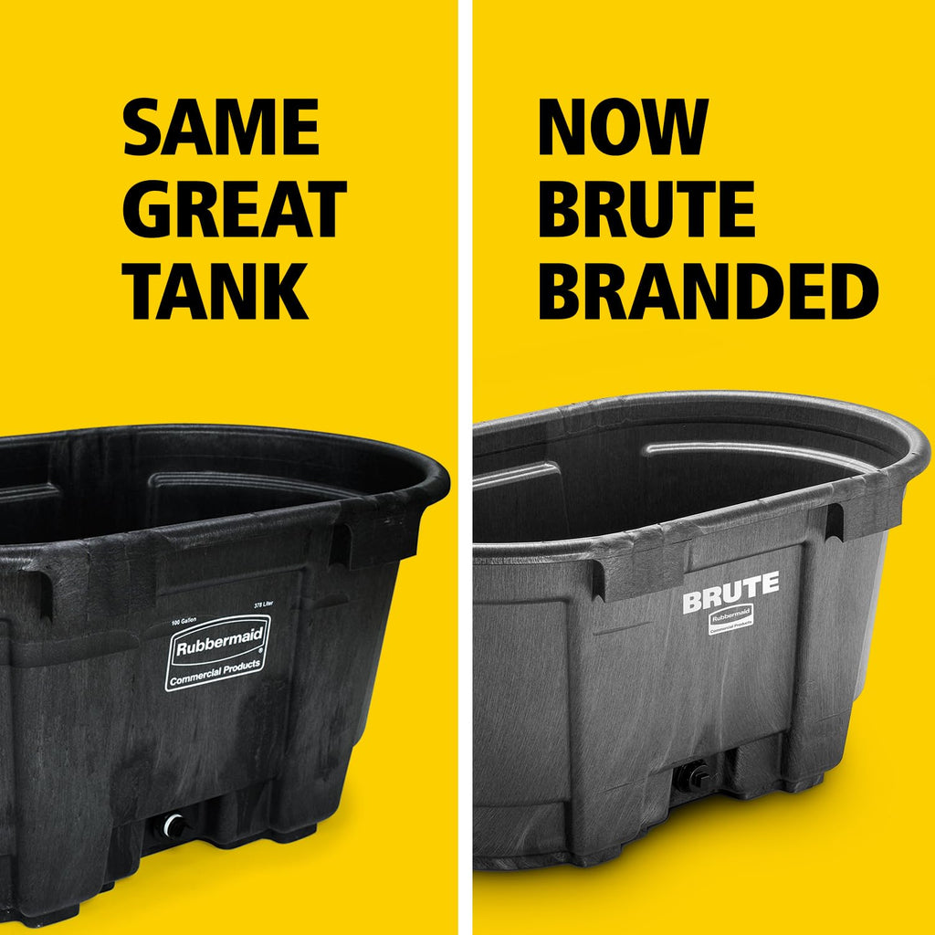 Rubbermaid Commercial Products Stock Tank 100-Gallons Structural Foam Heavy Duty Container for Livestock/Animal/Cattle Feed & Water Outdoor Homemade Pool/Hot Tub/Bathtub & Pet Cleaning/Dog Wash