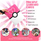 900 - Pockets Trading Card Binder with Removable 50 Sleeves, Card Collector Album with Zipper, Portable Card Holder Book Fits Sports Card, Game Card - Pink