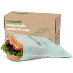 Compostic Compostable XL Sandwich Bags (90 + 10 Count) Everyday Essential — Resealable Zip-Seal, Plant-Based, Home Compostable, Freezer & Microwave Safe, BPA-Free, Non-Toxic, GMO-Free Food Storage Bag