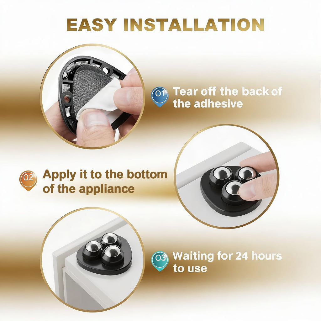 Self Adhesive Appliance Sliders 32 Pack Kitchen & Furniture Rollers