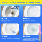 MineeCozee Foaming Toilet Bowl Cleaner Powder: Self-Activating Foam Toilet Cleaner for Deep Cleaning - Stain Remover for Bathroom (400g)