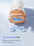 Laser Hair Removal with 5°C Ice Cooling, Painless IPL Laser Hair Removal Device 3 In 1 Ubroo At Home Hair Remover Machine for Women Men Electrolysis Permanent Epilator on Face Body Depilation (Gold)