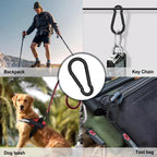 Carabiner Clip Hook, 3.15 inch 15 pcs Black Heavy Duty Spring Snap Hook Key Chain, Carabiners Clips for Outdoor Camping, Swing Set, Hammock, Hiking Travel, Fishing, Quick Link Keychain