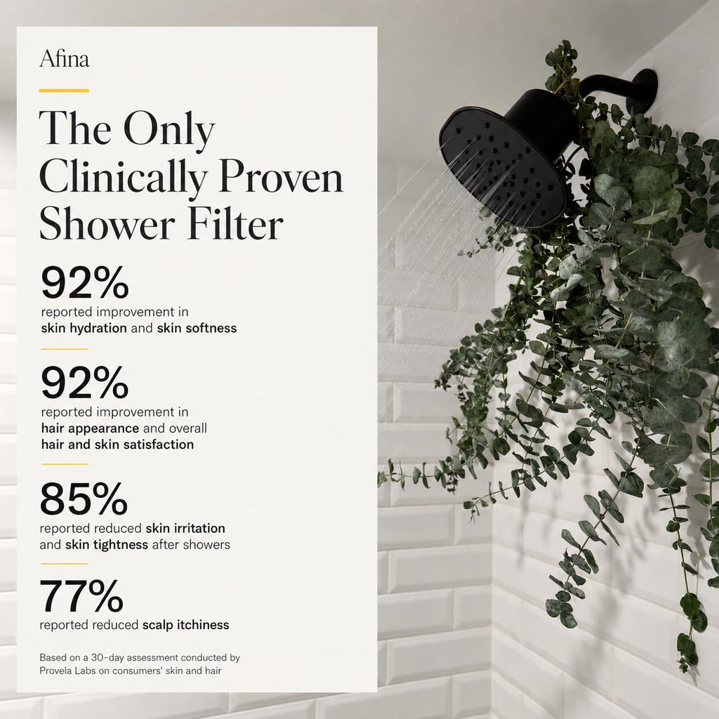 Afina High Pressure Rain Filtered Shower Head - 2.5 GPM - Chrome