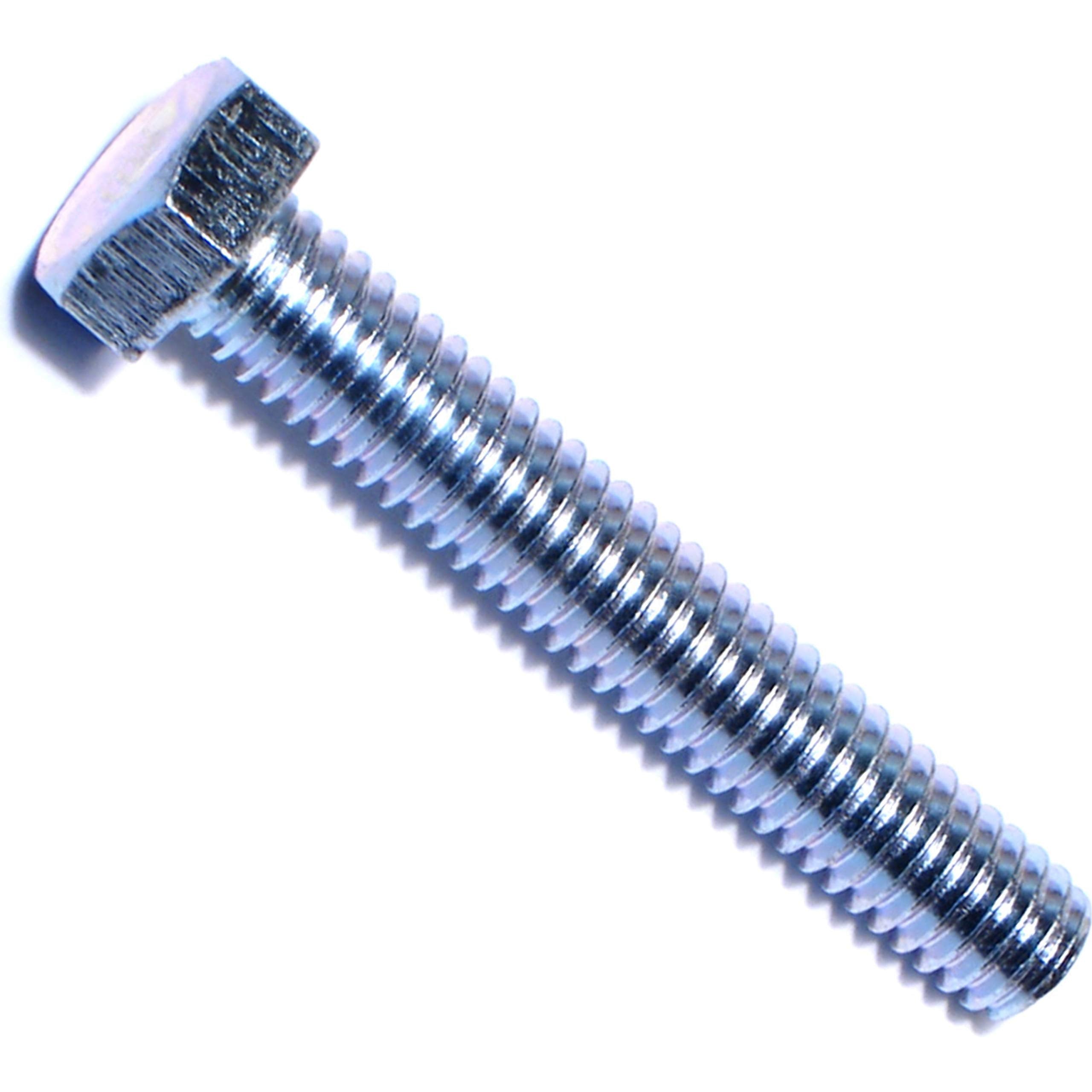 Hard to Find Fastener Tap Hex Bolts, Durable Corrosion-Resistant Steel Hex Head Bolt for Home Improvement, DIY, Construction, 5/16-18 x 2, Pack of 100